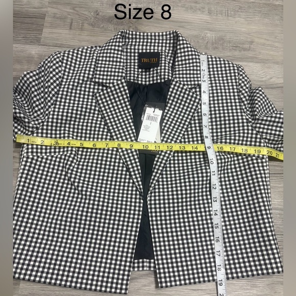 TRUTH BY REPUBLIC Womens Checkered Blazer Jacket NWT - Picture 7 of 10